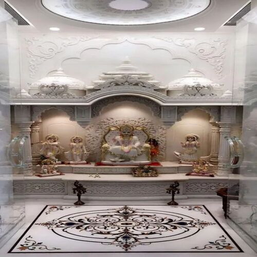 Luxurious White Marble Home Temple