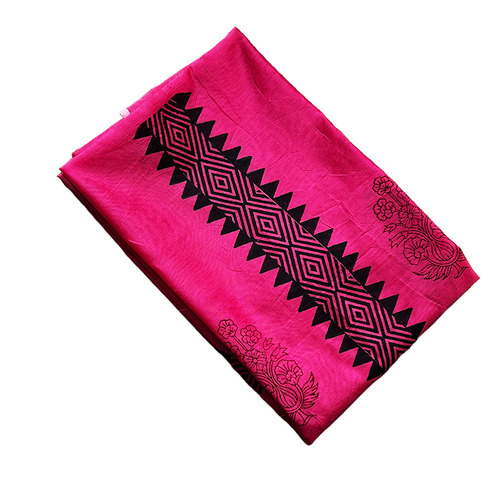 Ready Yoke Design Hand Block Printed Pink Kurti Material - Material: Premium Chanderi Silk