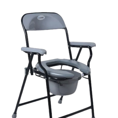 Gray Cut Commode Chair