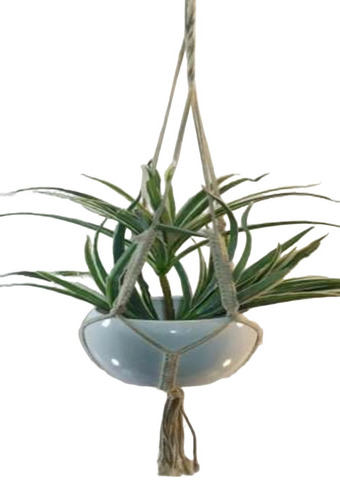 Iron Hanging Pot With Jute Rope