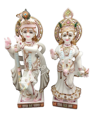 Radha Krishna Marble Statue