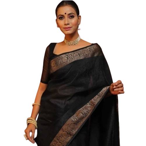 Ladies Black Saree