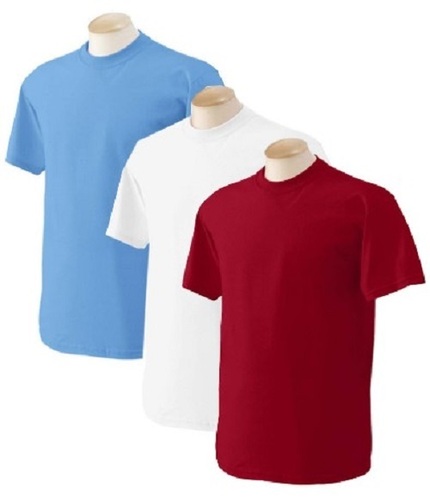 Half Sleeves Plain T Shirt - Color: Yellow