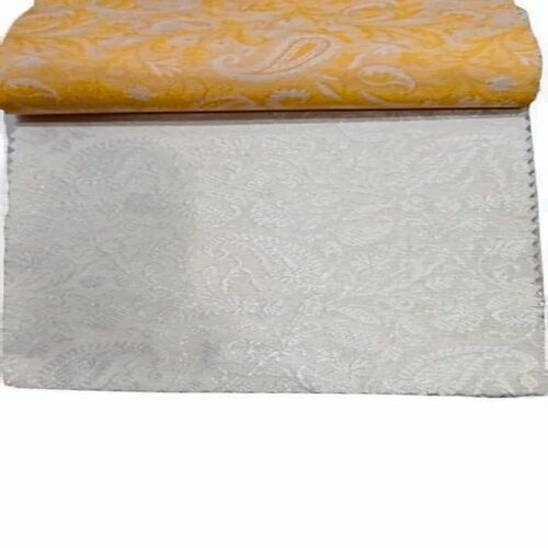 Printed Silk Fabric - Color: White