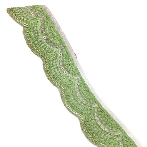 Green Sequins Lace