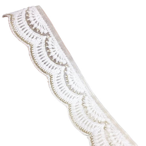 White Sequins Lace