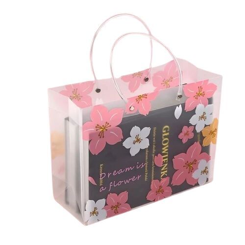 Pvc Gift Bags - Color: White And Pink