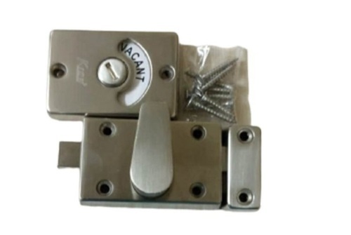 Bathroom Door Indicator Bolt - Color: Silver