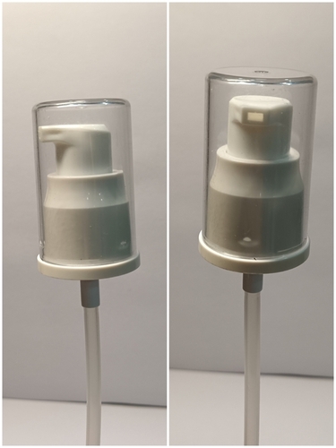 20MM SHIFT LOCK WHITE PUMP (WITH OVER CAP)