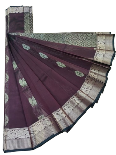 Printed Soft Silk Saree - Color: Co