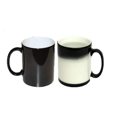 Sublimation Magic Mugs - Color: White And Black