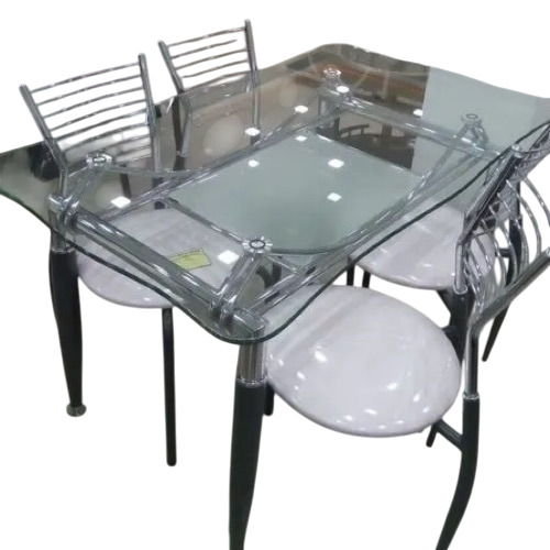 Silver Stainless Steel Dining Table