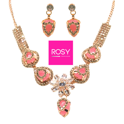 Rose Gold Plated Necklace Set - Gender: Women