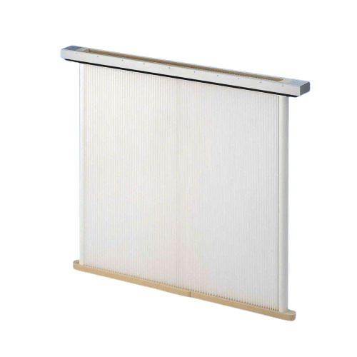 Pleated Air Filter - PP Material, Standard Size, White Color, 80Â°C Max Temperature | 100% Efficiency, Lightweight Design, Square Shape