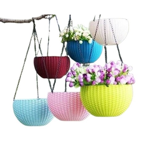 Plastic Hanging Flower Pot Set