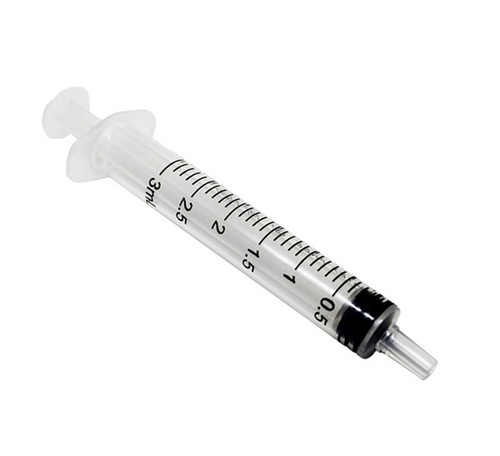 3ml Syringes - Plastic Material, Standard Size, White Color | Disposable, Lightweight, Manual Operation, Portable, Easy to Use