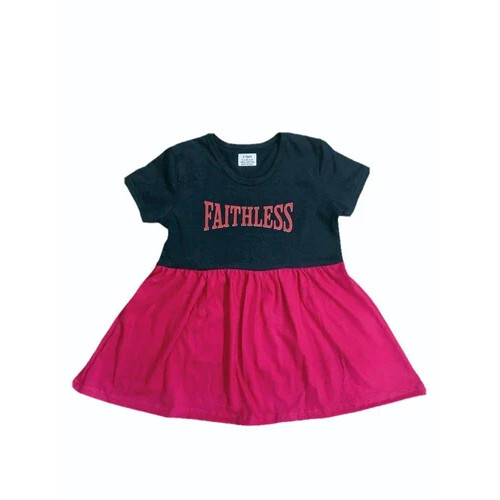 Printed Hosiery Girls Frock - Age Group: 1 Years To 5 Years