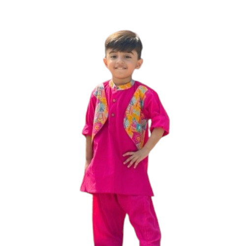 Ethnic Kids Wear Kurta Pyjama - Age Group: 3-4 Years 4-5 Years
5-6 Years
6-8 Years