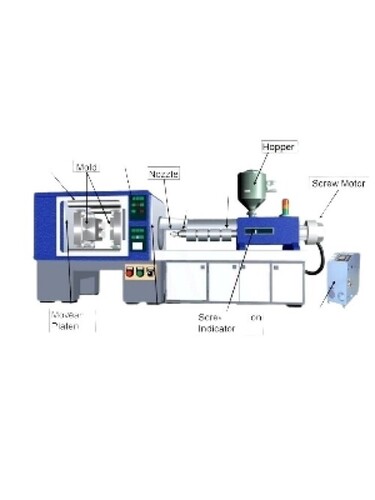 Plastic Injection Moulding Machine - Color: Blue
