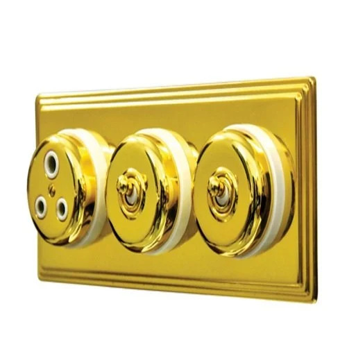 6A Gold Plated 3 Pin Socket - Application: Electric Fittings