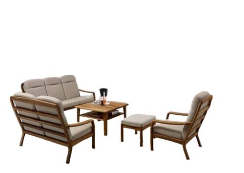 Living Room Wooden Sofa Set - Artwork: Crafted