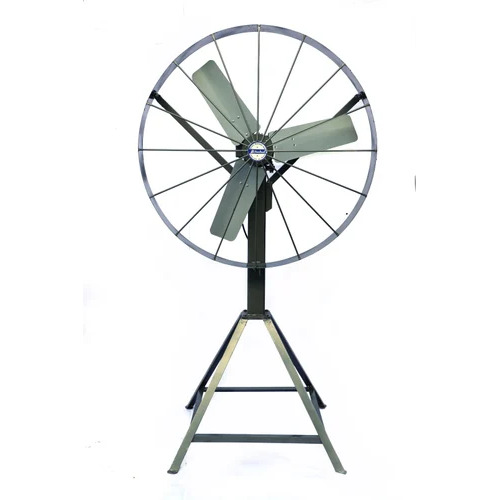 Agriculture Winnowing Fan - Mild Steel 3 Blades 0.5 HP 240 Volt | Silver Grey Table Installation Automatic Operation