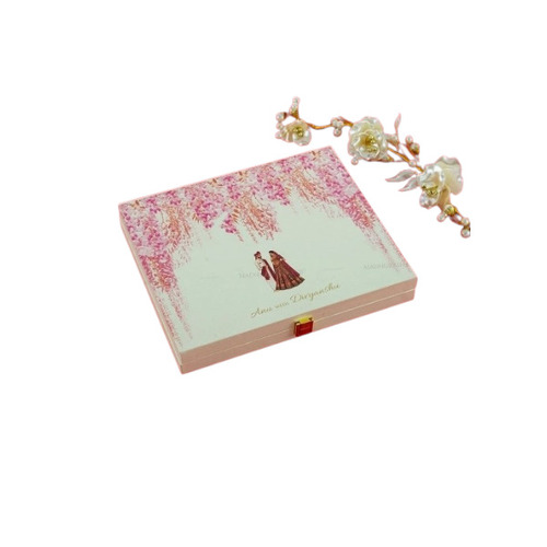 Luxurious Floral Box Wedding Card