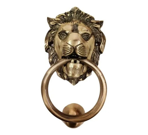 Brass Lion Face Door Knocker
