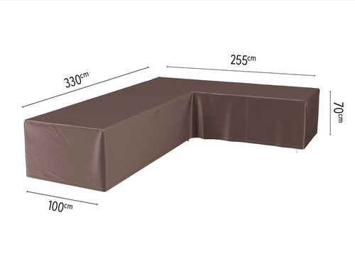 Outdoor L Shape Furniture Covers - Color: Black/Brown/Grey