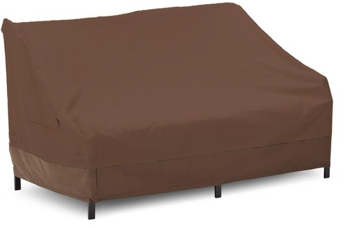 Polco Premium Outdoor Furniture Loveseat Cover - Color: White And Brown