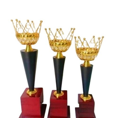 Wooden Base Metal Stone Trophy