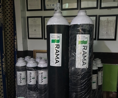 Empty Medical Oxygen Cylinder