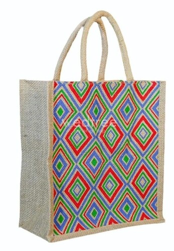 Printed Jute Handbag