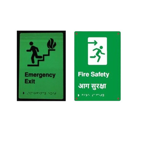 Night Glowing Illuminated Braille Signage