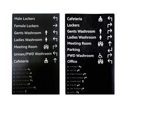 Prosafe Directonal Braille Signage Floor Directories