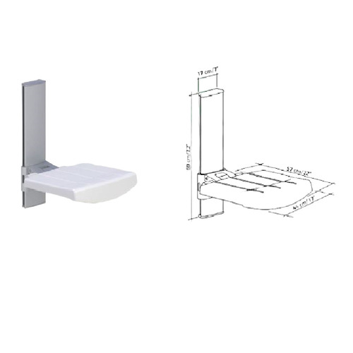 Wall Mounted Adjustable Shower Seat