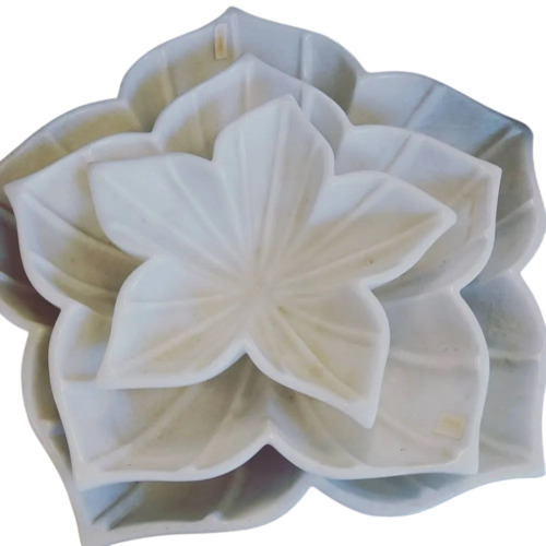 White Marble Lotus Bowl