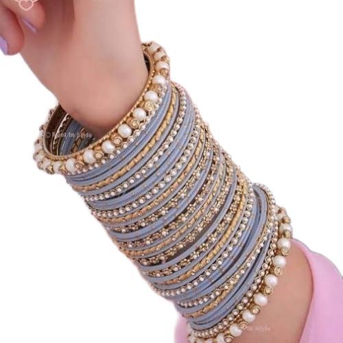 Colored Brass Bangles Set