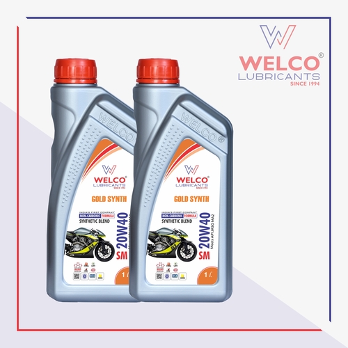 Gold Synth 20W40 Sl Two Wheeler Engine Oil 1 Liter - Color: Golden