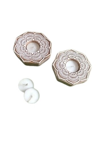 Wooden Candle Holder - Color: Comes In Various Colors