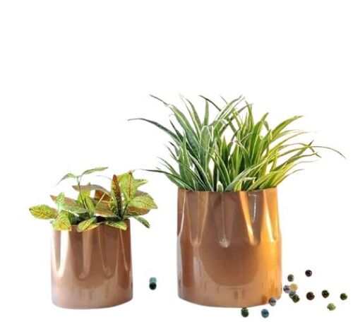 Copper Finish Metal Planter