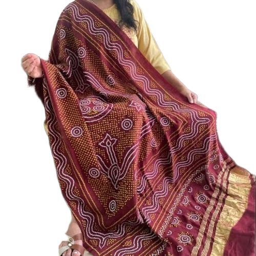 Red Designer Bandhej Dupatta