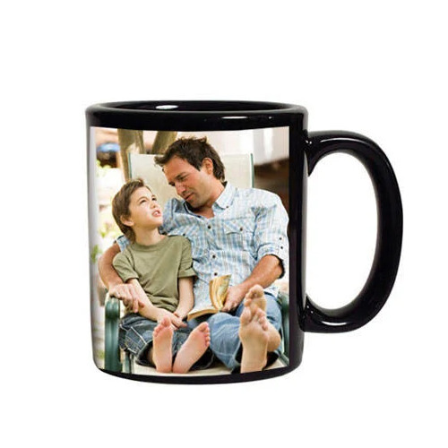 Personalised Black Ceramic Coffee Mugs