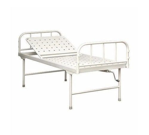 Semi Fowler Beds - Metal, Standard Size, White | Corrosion & Rust Resistant, Manual Adjustments, Easy to Clean, High Density Foam Mattress