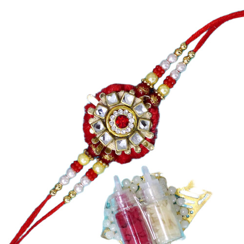 Fancy Rakhi - Color: Red