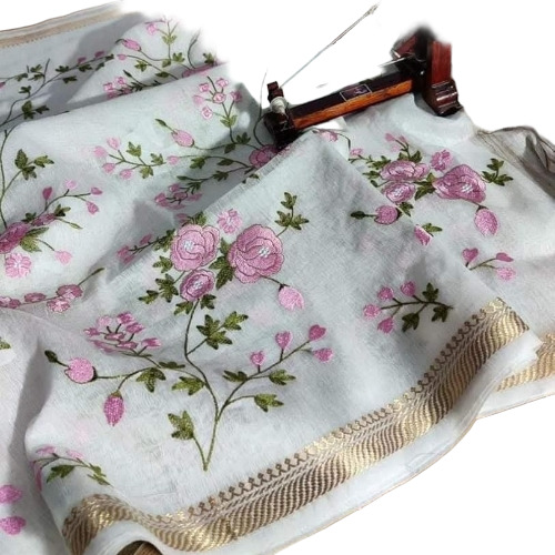 Ladies Linen Silk Saree
