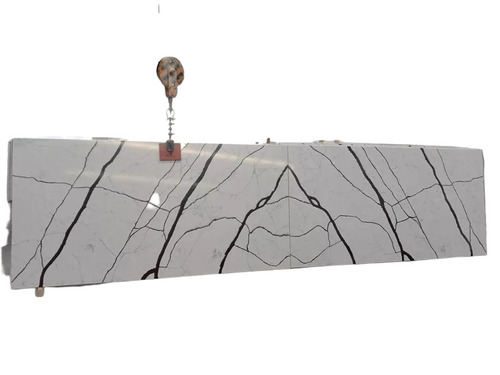 Boton White Crystal Quartz Surface