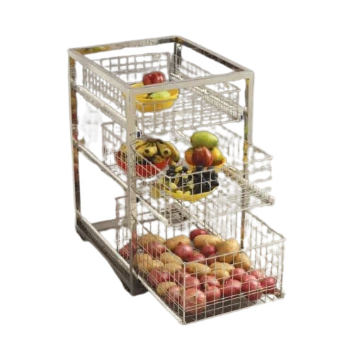Durable Steel Kitchen Trolley