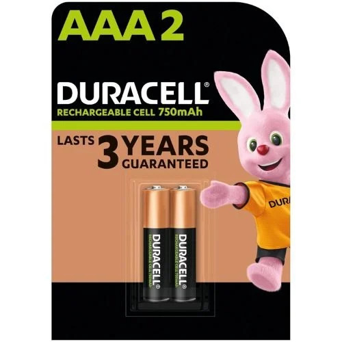 Duracell Rechargeable Aaa2 Batteries - Battery Capacity: 750 Milliampere-Hour (Mah)