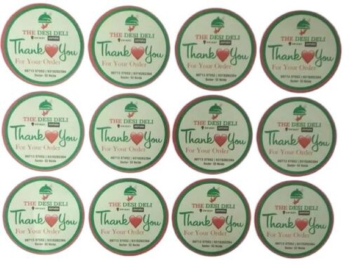 Printed Round Pvc Sticker - Coating Material: Tyh